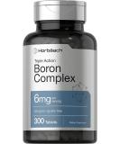 Triple Boron Complex 6 mg Supplement  300 Tablets  Vegetarian Non-GMO  Gluten Free  Triple Action Boron Citrate Boron Glycinate Boron Asparate  by Horbaach - Buy Online on GoSupps.com