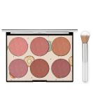 KYDA 6 Color Blush Palette - Matte & Shimmer Face Blush with Brush | Contour & Highlight - Buy Online on GoSupps.com