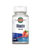Kal 25mg Niacin Tablets Strawberry - 200 Count - Buy Online on GoSupps.com