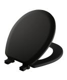 MAYFAIR 841EC 047 Cameron Toilet Seat will Never Loosen and Easily Remove, Round (Pack of 1), Durable Enameled Wood, Black - Buy Online on GoSupps.com