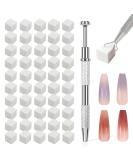 BQAN Nail Sponges for Ombre - 100Pcs White Nail Art Sponges with Gripper Pen for Perfect Manicure - Buy Online on GoSupps.com