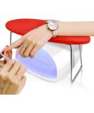 Feadem Nail Arm Rest - Waterproof Wear-Resistant Microfiber Leather Hand Pillow for Salon Manicure - Red - Buy Online on GoSupps.com