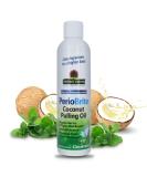PerioBrite Coconut Pulling Oil 8 oz - Natural Mint Flavor Promotes White Teeth & Oral Wellness Gluten Free Non-GMO Alcohol & Fluoride Free Kosher - International Shipping Available - Buy Online on GoSupps.com