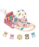 Baby Play Mat Gym Piano | Tummy Time Activity Mat with 5 Sensory Toys | Music & Lights | Boy & Girl Gifts | Newborn to 12 Months (Pink) - Buy Online on GoSupps.com
