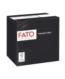 FATO Disposable Paper Napkins - 100 Pack 24x24cm Black 2-Layer FSC Certified - Perfect for Aperitifs & Cocktails - Buy Online on GoSupps.com