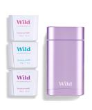 Wild - Natural Refillable Deodorant - Aluminium Free - Purple Case with Refill Variety Pack (3 x 40g) - Includes Fresh Cotton & Sea Salt Jasmine & Mandarin and Coconut & Vanilla Scents - Vegan Refill Variety Pack 120 g (Pack of 1) - Buy Online on GoSupps.com
