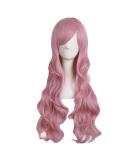 MapofBeauty 28"/70 cm Charming Women's Long Curly Full Hair Wig (Pink) - Buy Online on GoSupps.com