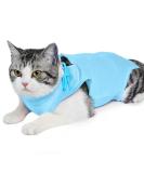 Easy Joy Recovery Suit for Cats - Postoperative Litter Clothing for Abdominal Wounds | E-Collar Alternative | Soft Indoor Pet Apparel (M Blue) - Buy Online on GoSupps.com