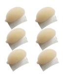 Haifly 6 Pieces Sponge Hair Former Comb Hair Raise Styling Accessories Updo Hair Cushion Beige - Buy Online on GoSupps.com