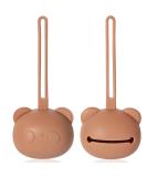 Orzbow 2Pcs Silicone Dummy Case Pacifier Holder Case w/Strap BPA-Free Soother Pod Baby Holder Case Panda Pacifier Holder Storage Box for 2 Dummies Lightweight and Easy Clean Dummy Box Chocolate 2 Pack - Buy Online on GoSupps.com