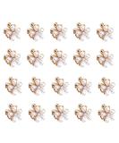 Mini Pearl Flower Hair Claw Clips - Set of 20 | Sweet Daisy Design | Decorative Hair Accessories for Women and Girls - Buy Online on GoSupps.com