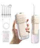 JIMOK Portable Water Flosser - Mini Cordless Oral Irrigator for Teeth & Braces Care | 4 Modes Telescopic Tank IPX8 Waterproof | Ideal for Home & Travel - Buy Online on GoSupps.com
