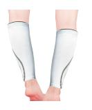 Gemx Calf Compression Sleeve (1 Pair) - Breathable Neoprene Fabric Footless Calf Sleeves for Shin Splints Support - Ideal for Running, Cycling & Hiking - M (Calf Wave) White - Buy Online on GoSupps.com