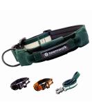 Teamwalk Premium Dog Collar - Adjustable Soft with Magnetic Handle & Light Strip | AirTag Bag Included | Robust Buckle | Forest Green | Size M (4cm) - Buy Online on GoSupps.com