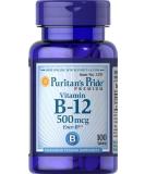 Puritan's Pride Vitamin B-12 500 mcg-100 Tablets | Essential B Vitamin Supplement - Buy Online on GoSupps.com