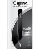 Professional Eyebrow Tweezers Precision Slant Tip 2.0 Black (Improved Model) | Hair Tweezer for Men & Women Stainless Steel | Best for Plucking Chin Facial Hair | Cliganic 90 Days Warranty - Buy Online on GoSupps.com