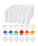24 Strips 144 Pots Empty Paint Pots Strips Mini Acrylic Paint Storage Container with Lid Painting Arts Crafts Supplies for Classrooms Schools Paintings Art Festivals(5 ml/ 0.17 oz) - Buy Online on GoSupps.com