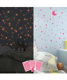 Pink Glow in The Dark Stars Decals for Ceiling - Ideal Starry Sky Decoration for Kids Bedroom - Shining Night Sky Decor - Perfect Gift Option - Buy Online on GoSupps.com