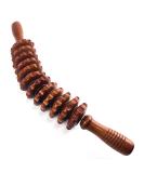Wooden Massage Roller - Back & Body Massage Device with Handle | Ideal for Neck Legs & Back Pain Relief - Buy Online on GoSupps.com