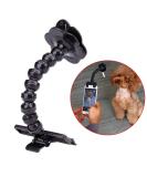 Pet Selfie Stick zosenda Flexible Dog Selfie Stick Rod Cat Photo Toy Accessories Multi-functional Smartphone Attachment Clip Treat Holder Dog Bath Toy (Black) - Buy Online on GoSupps.com