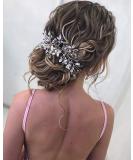 Unicra Bridal Wedding Hair Vine - Silver Crystal Headband & Flower Pearl Hair Accessories for Women & Girls - Buy Online on GoSupps.com