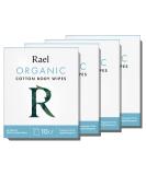 Rael Body Wipes - Unscented Organic Cotton Wipes for Women (10 Count x 4) | Vegan, Cruelty-Free - Buy Online on GoSupps.com