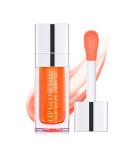 Plumping Lip Oil Gloss: Hydrating Tinted Balm with Big Brush Head for Glitter Shine - Long Lasting Nourishing Formula, Non-sticky - Coral - Buy Online on GoSupps.com