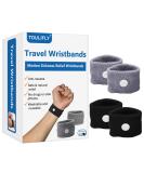 Travel Motion Sickness Relief Wristband for Natural Nausea Relief - Grey/Black - Buy Online on GoSupps.com