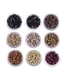 500pcs Silicone Lined Micro Links Rings Beads for Hair Feather Extensions - Black - Buy Online on GoSupps.com