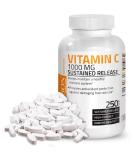 Bronson Vitamin C 1000mg Sustained Release Non-GMO - 250 Tablets - Buy Online on GoSupps.com