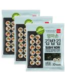 Wang Sushi Nori 100% Natural Roasted Seaweed Laver 23g (3 Packs with 30 Sheets) Vegan & Gluten Free - Buy Online on GoSupps.com