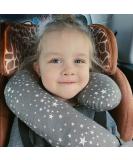 Qchomee Kids Car Travel Pillow - Head & Neck Support for Safe Travel - Grey Pentagram Design - Buy Online on GoSupps.com