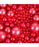 Red Pearls Edible Cake Decorations 120g for Birthdays Halloween Thanksgiving & Christmas Parties | Perfect for Cupcakes Desserts & Biscuits - Buy Online on GoSupps.com