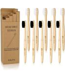 ECOETBOO Bamboo Toothbrushes 10 Pack - Medium Bristles, Organic Wooden, Biodegradable - Family Travel Set - Buy Online on GoSupps.com