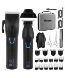 Hayer Cordless Rechargeable Hair Clippers for Men - All-in-One Premium Hair Kit & Beard Trimmer | Barber Accessories & Styling Tools for Perfect Hair Cutting - Buy Online on GoSupps.com