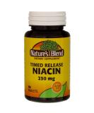 Nature's Blend Niacin Timed Release 250 mg - 100 Count (Pack of 1) - Fast-Acting Formula for Cardiovascular Health - Buy Online on GoSupps.com