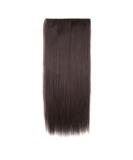 MapofBeauty 23" Long Straight Clip in Hair Extensions Hairpieces (Dark Brown) - Buy Online on GoSupps.com