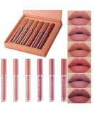 6Pcs Matte Liquid Lipstick Set | Long-Lasting Wear | Non-Stick Cup | Waterproof | Nude Colors | Lip Makeup Gift Set for Women - Buy Online on GoSupps.com