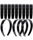 XUTONG 1 Inch Black Plastic Headbands 20 Pack - Plain Craft Hard Headband with Teeth for Women and Girls - Buy Online on GoSupps.com