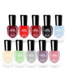 Abitzon NEW Nail Polish Set - 10 Non-Toxic Eco-Friendly Quick Dry Pull-Off Formula | Water-Based Style - Buy Online on GoSupps.com