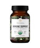 Truvani Immune Support: Organic Herbal Supplement with 8 Natural Ingredients - Ginger, Elderberry, Acerola Cherry - 30 Day Supply - Buy Online on GoSupps.com