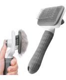 Pet Hair Remover Dog Hair Remover Cat Hair Remover Dog Brush Cat Brush Pet Brush Hair Remover Pet Brush for Long and Short Hair Clean Pet Hair from the Brush with One Button (Grey) - Buy Online on GoSupps.com