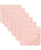Comfy Cubs Muslin Spitting Towels - 6 Pack Large 100% Cotton Hand Washcloths Extra Absorbent & Soft Rose Design - Buy Online on GoSupps.com