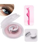 Buy 2 Pairs Self-Adhesive Eyelashes Waterproof Reusable Easy to Apply in 3 Secs with 2 Eyelash Tweezers - Natural Look for Women - Buy Online on GoSupps.com