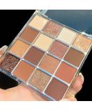 AMY'S DIARY Brown Shiny Gold Eyeshadow Palette - 16 Colors Matte Glitter Eye shadow for Long Lasting Colorful Eye Makeup - Women Girls (J3) - Buy Online on GoSupps.com