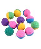 12Pcs Soft Cat Balls Colorful Latex Scratching Balls Pet Chew Toys Ball Bite Resistant Training Toys Treat Balls for Small Dogs Cats Kittens - Buy Online on GoSupps.com