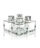 Frandy House Small Square Glass Diffuser Bottle Set - 50ml (1.7 fl oz) for DIY Essential Oil Diffusers - Includes 4 Reed Sticks - Buy Online on GoSupps.com