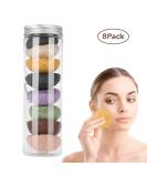 Konjac Exfoliating Sponge (8 Pack) - Deep Cleansing Facial Scrub for Smooth Skin - Buy Online on GoSupps.com