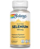 Solaray Yeast Free Selenium 100mcg - Immune & Thyroid Support | Enhanced Absorption | 90 VegCaps (Pack of 2) - Global Shipping Available - Buy Online on GoSupps.com
