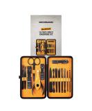 Groomarang 15pc Mens Manicure Kit - Stainless Steel Corrosion Resistant Nail Clipper Grooming Set - Buy Online on GoSupps.com